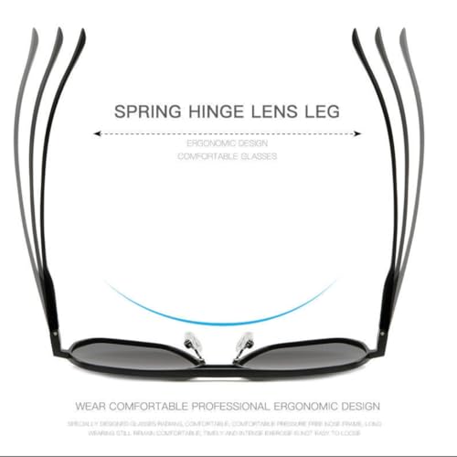 Lunettes de soleil en métal anti-éblouissement légères et sans pression