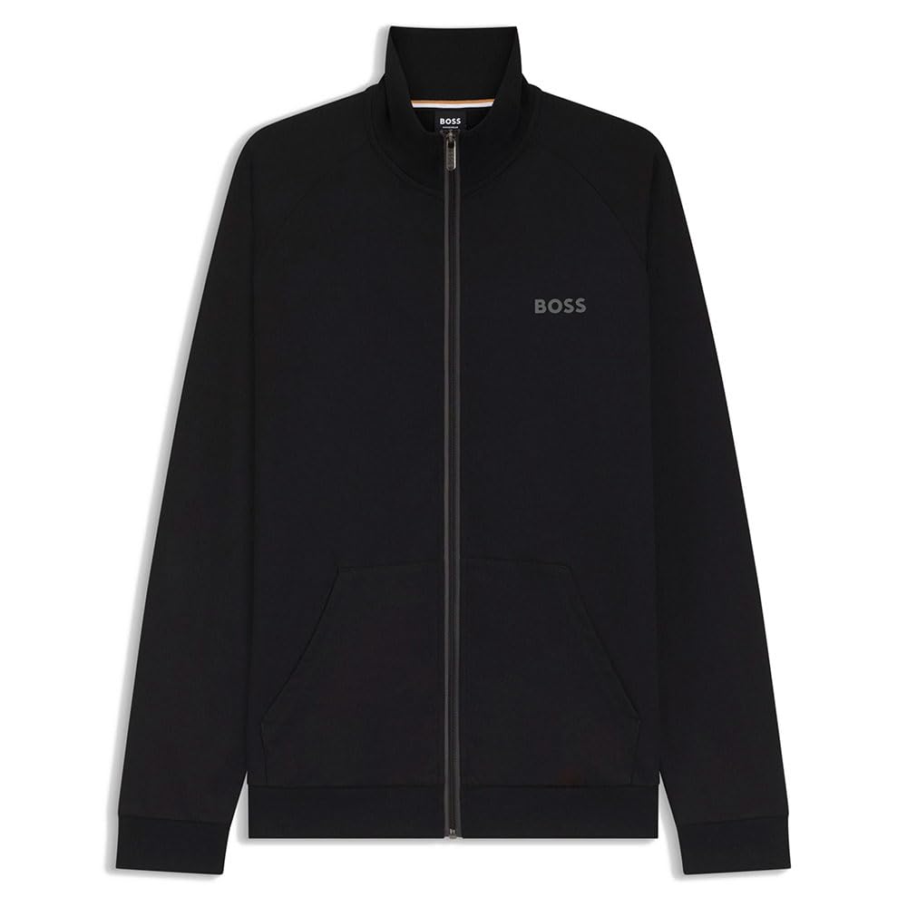 BOSS Men's Loungewear Jacket, Black 004, XXL