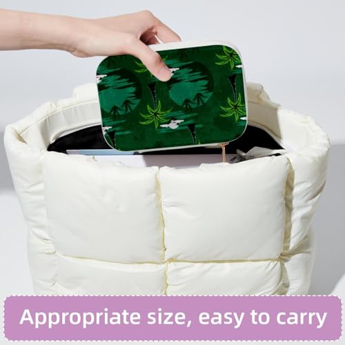 Boîte à bijoux de voyage en velours avec compartiments amovibles modulables