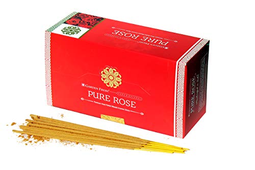 Garten Frisch Räucherstäbchen aus Reiner Rose, 180 g, Box mit 12 Packungen à 15 g in Einer Box, hochwertige, handgerollte natürliche Räucherstäbchen Cover