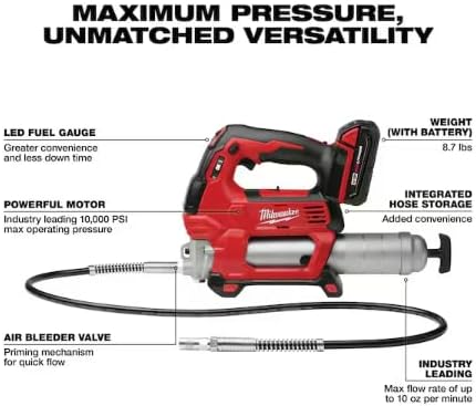Milwaukee M18 Cordless 2-Speed Grease Gun Kit