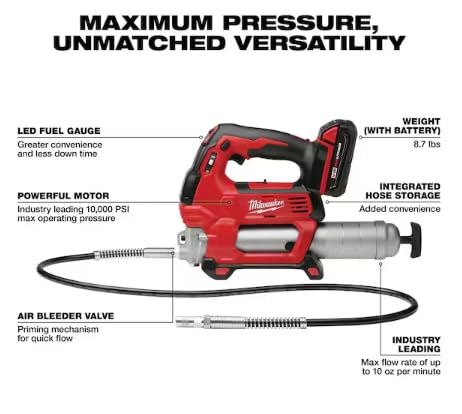 Milwaukee M18 Cordless 2-Speed Grease Gun Kit
