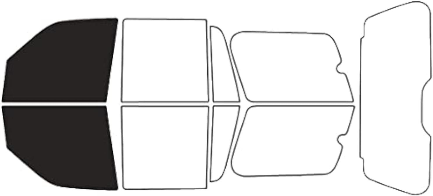 Rvinyl Window Tint Kit Compatible with Ford Expedition 2007-2017 - Black 20% - Single Ply No Bubble Film - Do it Yourself Vehicle Front Precut Kit