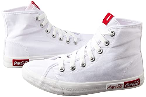 Tênis Coca-Cola Shoes, Blend Basic Hi, Unisex, Branco, 37