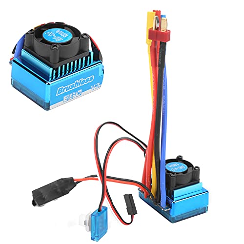 Dilwe RC Brushless ESC, 120A ESC 5,3V/5A Bec Ausgang Elektrischer Geschwindigkeitsregler für 1/10 1/12 RC Auto Bootszubehör