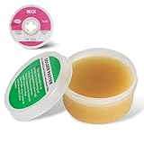 Flussmittel Löten, Lötpaste Flussmittel, 100g No-Clean Bleifreies Kolophonium Flussmittel mit Entlötlitze (2.5MM/1.5M) Geeignet Für SMD, BGA, PCB, Haushaltsgerätereparaturen