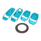 VekAuto 4 Pcs Door Bowl Cover Trim Compatible for Jeep Wrangler JL 2018-2022 ABS Light Blue Exterior Accessories