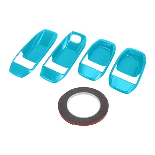 VekAuto 4 Pcs Door Bowl Cover Trim Compatible for Jeep Wrangler JL 2018-2022 ABS Light Blue Exterior Accessories