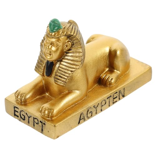 Cabilock Figurine Résine Égyptienne Ornement Aquarium Réaliste pour Décoration De Paysage Aquatique Accessoire Maison Unique Forme De Sphinx