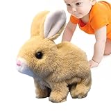 Springer Bunny Peluche Mascota, Conejo de Salto para Niñas, Conejo Eléctrico de Salto Juguetes para Niños y Adultos Interactivo Hoping Conejo con Sonido para Sala de Estar Dormir