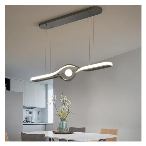 Suspension moderne dimmable chic noir et or luxe pour table de salle à manger