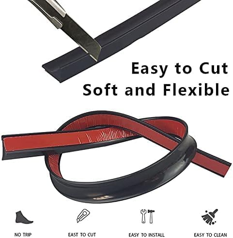 Miniatura 4 de VANNESSE Presa de agua de silicona de 78 pulgadas, bloqueador de agua de ducha para baño, protector de agua de ducha para fregadero de cocina, borde