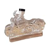 Pitycbo Decantador de Whisky con Motivo de Motocicleta, Decantador de Vino Decorativo, Botella de Vidrio Transparente Vacía, Hombres, P, Claro