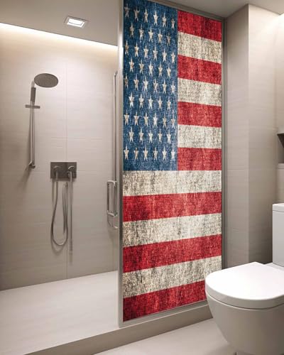 Película de privacidad para ventana bandera USA rojo y azul 29.5x78.7 pulg miniatura 2