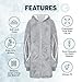 Dialysis Wearable Blanket with Arms Zipper Design for Hassle-Free Port Access | Oversized Blanket Hoodie - Unisex | Soft & Cozy Fabric to Keep You Warm During Dialysis | One Size Fits All Adults