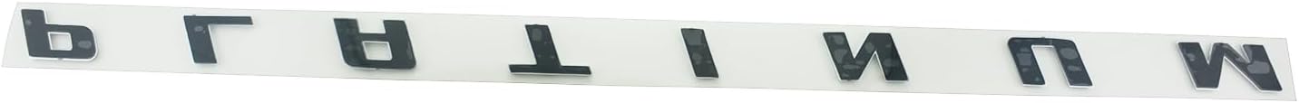 2Pc Platinum Emblem 3D Letter Badge Sticker Rear Bedside Nameplate with Double Tape (Chrome)