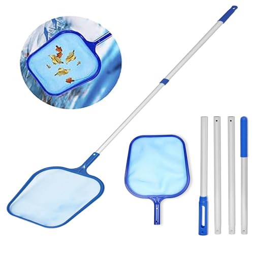 GEARMAX Poolkescher Mit Feinem Netz | 44x30 Cm, Blau, Für Schwimmbad & Teich