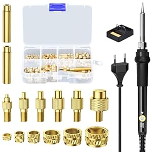 139 Stück Gewindeeinsätze Lötspitzen Set,Gewindeeinsatz M2/M3/M4/M5/M6/M8,Temperatur Einstellbar Lötkolben,Kompatibel mit 3D Drucker Zubehör