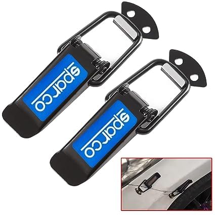 See Ever Metal Bumper Hook Lock Clip Car | Front & Rear Bumper Toggle | Fastener | Catch Clip | Holder | Hanger (Set of 2)