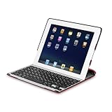 ZAGGkeys PROFolio Case w/ Bluetooth Keyboard for Apple iPad 2 / 3 / 4 - Red w/ Silver Keyboard