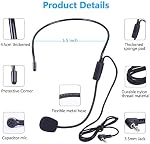 VOVIGGOL 2Pcs Microphone casque Mic, Boom filaire flexible pour amplificateur de voix, 3.5mm Connecteur Jack casque Microphone pour Chant, Parler, Enseignants, Coachs, Présentations, Seniors et plus encore
