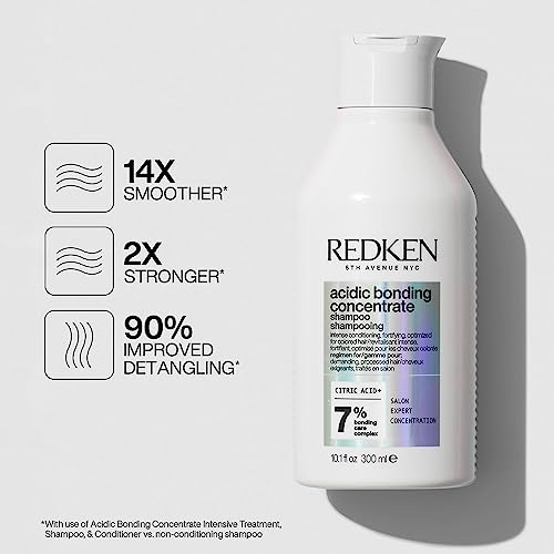 Redken Bonding Shampoo & Conditioner Set For Damaged Hair Repair | Acidic Bonding Concentrate | Sulfate-Free | Repairs Bleached Or Color-Treated Hair | For All Hair Types | 10.1 Fl Oz #TOP1