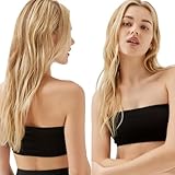 HSAJS Sujetador sin Tirantes para Mujer Push Up Sujetador sin Aro sin Costuras Elástico Básico Copa Completa Bralette Antideslizante