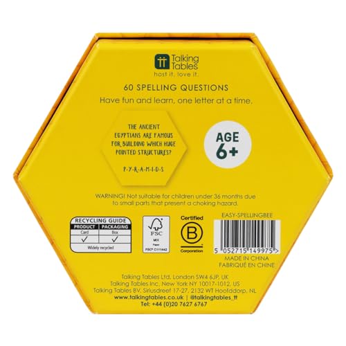 Talking Tables Fun Spelling Bee and Quiz Travel Pocket Game for Home or Journeys - Educational Trivia Cards with Trivia Challenges, for Boys or Girls - Plastic-Free, Ages 6+ - - Image 3