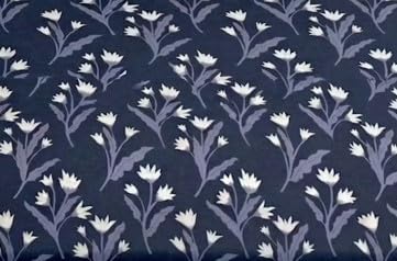 Image of Cotton Bolls Textiles Glace Cotton Flat Bedsheet 90x90 Inch with 2 Pillow Covers - Soft Breathable Glace Cotton, Printed Bedding Set for Double Bed