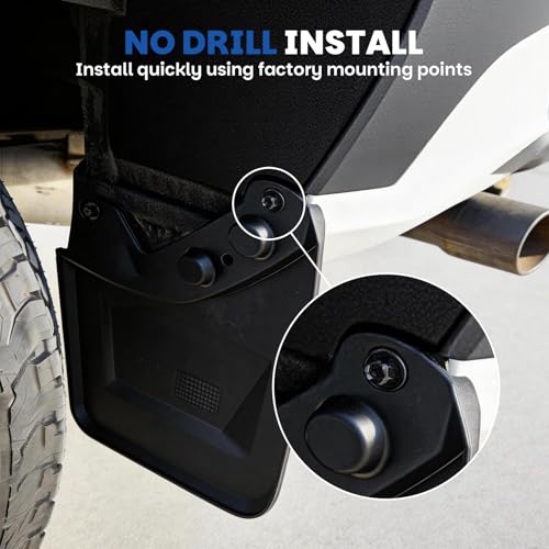 Image of Upgraded Wide Mud Flaps Compatible with 2024-2026 Toyota Tacoma, Heavy-Duty Front & Rear Splash Guards, Custom-Fit Mudguards for Pickup Truck, Durable Fender Liners, No-Drill Installation Kit(4 PCS)