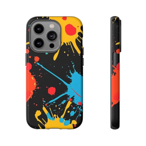 Coque de protection iPhone 14 Pro rigide mate peinture colorée artistique