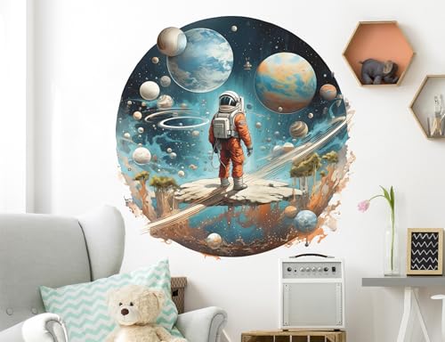 Vinilo Decorativo Astronauta Espacial 3D Para Pared Niños miniatura 7