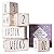 Baby Monthly Milestone Blocks - 6 Blocks, The Most Complete Set, Baby Photography Props for Social Media, Rustic Baby Nursery Decor (White)