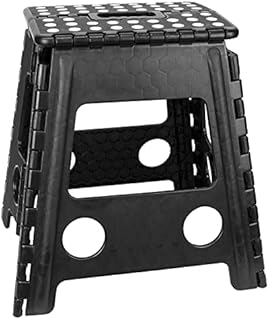 TekBox Folding Step Stool Multi Purpose Plastic Home Kitchen Foldable Easy Storage Small Stepstool (Large)