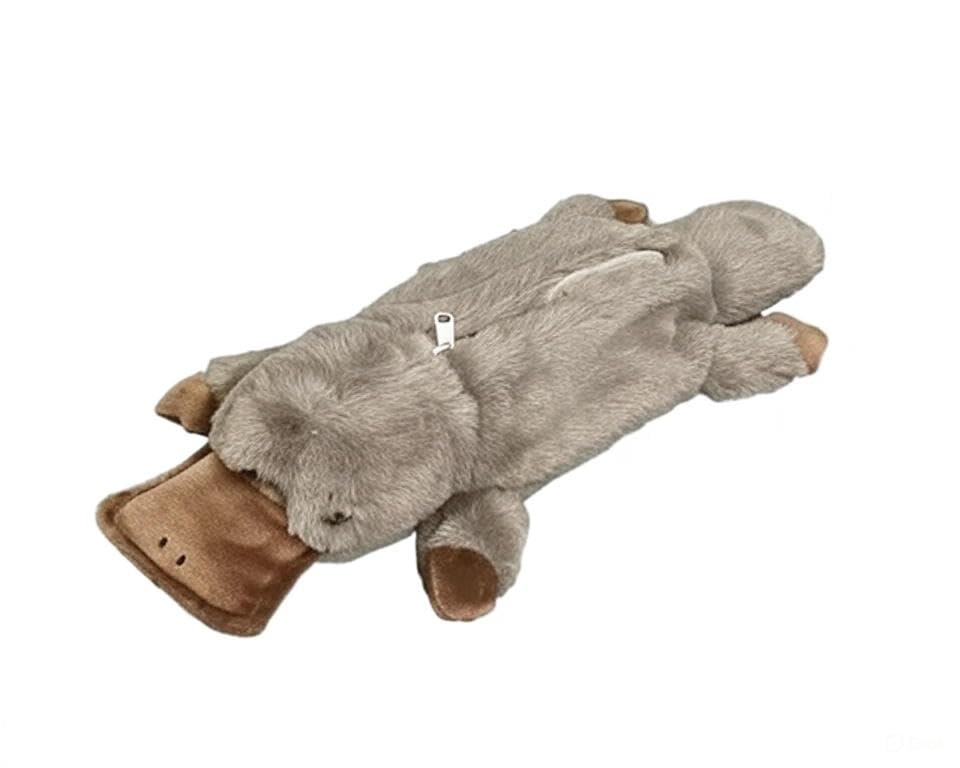 Estojo Escolar de Pelúcia Hub Diário, Estojo Fofinho Original, Grande Capacidade, Porta Lápis Divertido, Presente Criativo, Ornitorrinco de Pelúcia