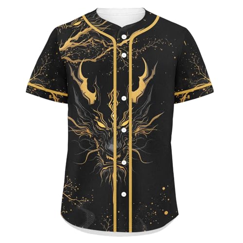 Camiseta personalizada de béisbol con estampado de dragón para hombres, mujeres y jóvenes, con nombre y número, transpirable y de secado rápido miniatura 5