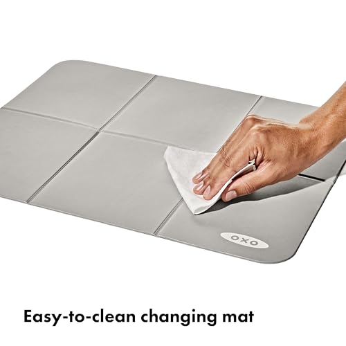 OXO Tot - Diaper Caddy with Changing Mat - Portable for Baby Diaper Changing Anytime, Anywhere - Gray by OXO Tot - Image 6