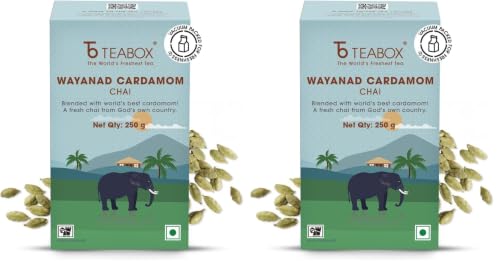 Image of Teabox Wayanad Cardamom Chai | From God's Own Country | Blended With The Best Cardamom Found In The World | 250 Grams (Pack of 2)