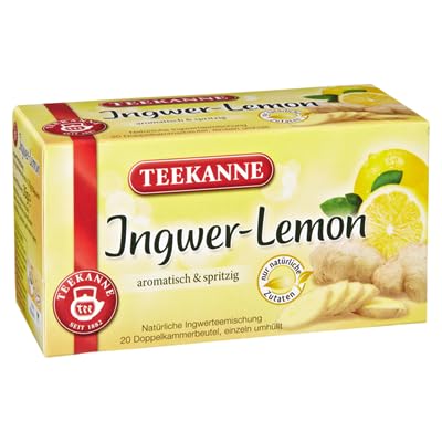 5 x Kräutertee Ingwer-Lemon 20 Teebeutel - 35 g Karton - Teekanne -