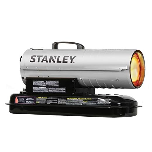 STANLEY ST-80T-KFA Kerosene/Diesel Forced Air Heater, 80,000 BTU, Silver