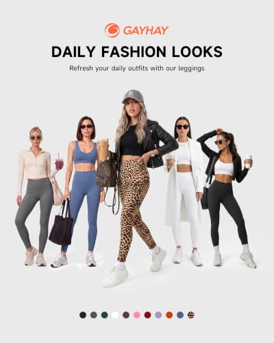 Image of GAYHAY High Waisted Leggings with Pockets for Women - Buttery Soft Yoga Pants for Gym Workout, Athletic Running