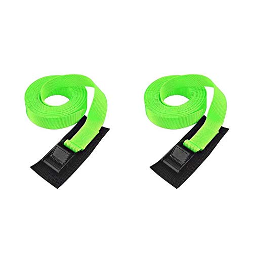 PERCARETie Down Straps,2 Pack Adjustable Lashing Straps Ratchet Straps Heavy Duty Ratchet Tie Down Straps Cargo Straps with Cam Buckle Suitable for Carrying Various Cargo or Luggage (16 feet, Green)