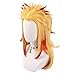SUNXXCOS High Temperature Fiber Men and women For male Party Halloween Kimetsu no Yaiba short cosplay wigs synthetic (Rengoku Kyoujurou)