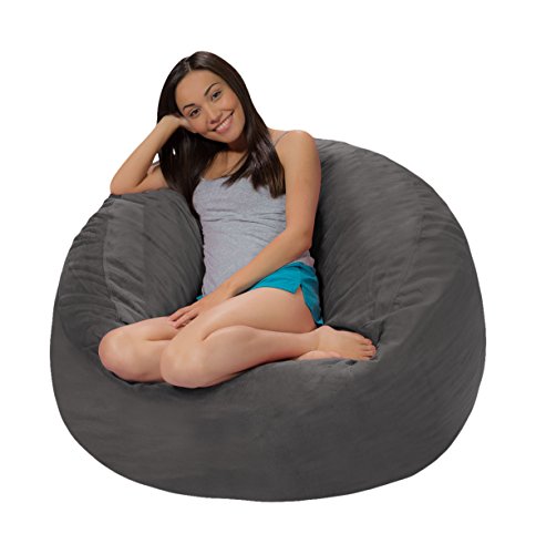 Comfy Sacks Memory Foam Bean Bag, 4 Foot, Grey Pebble #TOP5