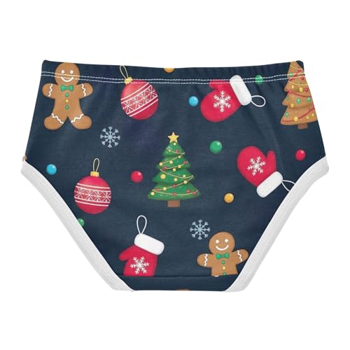 Cotton Girls Underwear Toddler Christmas Festival Trees Black Little Girl Panties Print Briefs Underpants 2t2