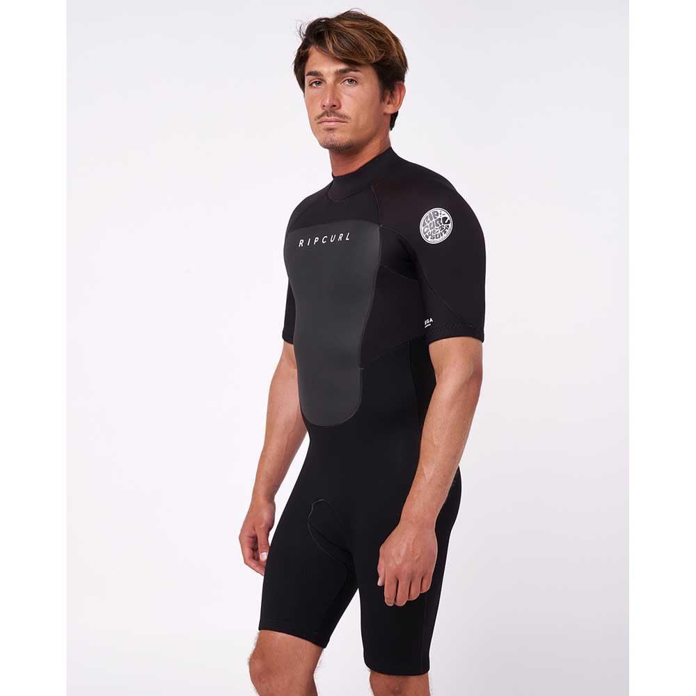 Rip Curl Omega 2023 Traje Corto para Hombre, 2 mm, con Cremallera Trasera, 111MSP, Color Negro