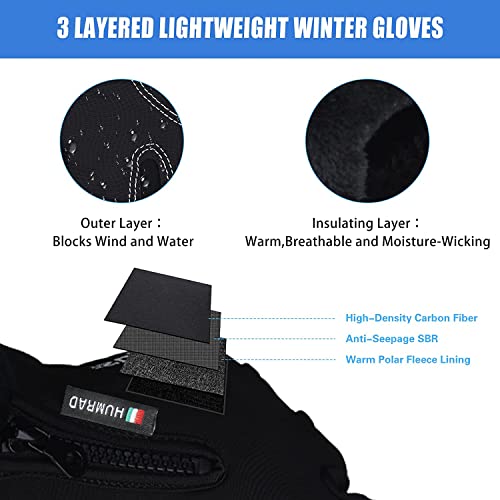 Limmax Winter Gloves Men Women Touch Screen Glove Cold Weather Warm Gloves Water Resistant Gloves Suit For Running Driving Cycling Working,Windproof Warm #TOP5