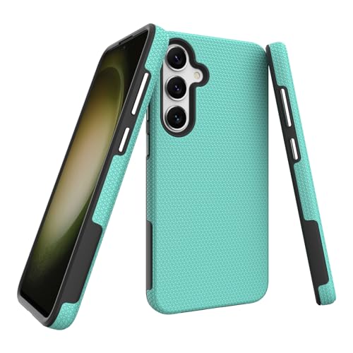 Image of NOXO Ultra-Hybrid Triangle Back Case Cover for Samsung Galaxy S24 Plus, | Shockproof Design | Camera Protection | Soft TPU & Rugged PC | Bumper Case Cover for Samsung S24 Plus, (Mint Grean)