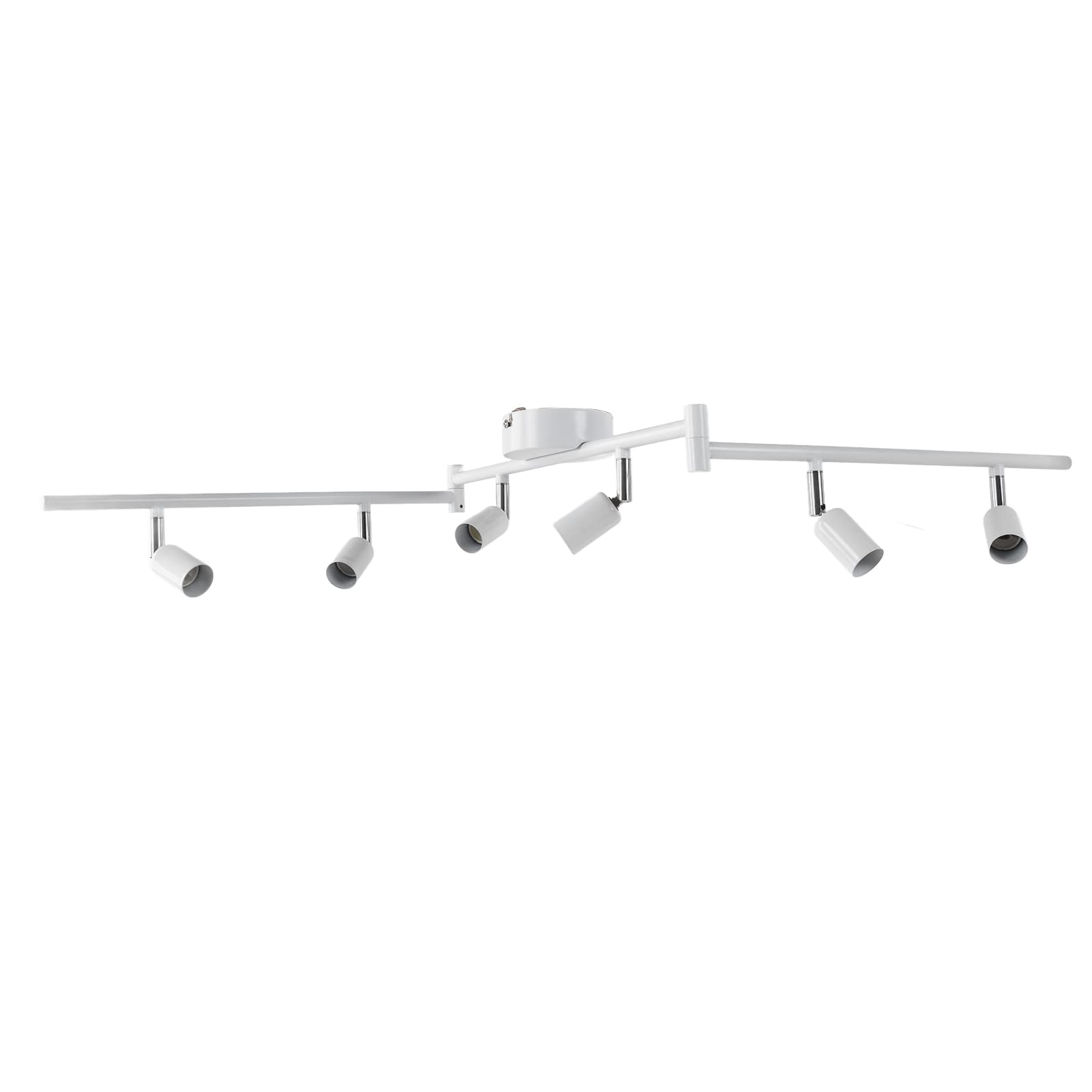 Cryfokt 6 Way Ceiling Spotlight Rotatable Track Lighting Kit GU10 Base