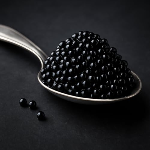 Cavi-Art Algen-Kaviar schwarz - 4 x 100g | veganer Kaviar, Feinkost